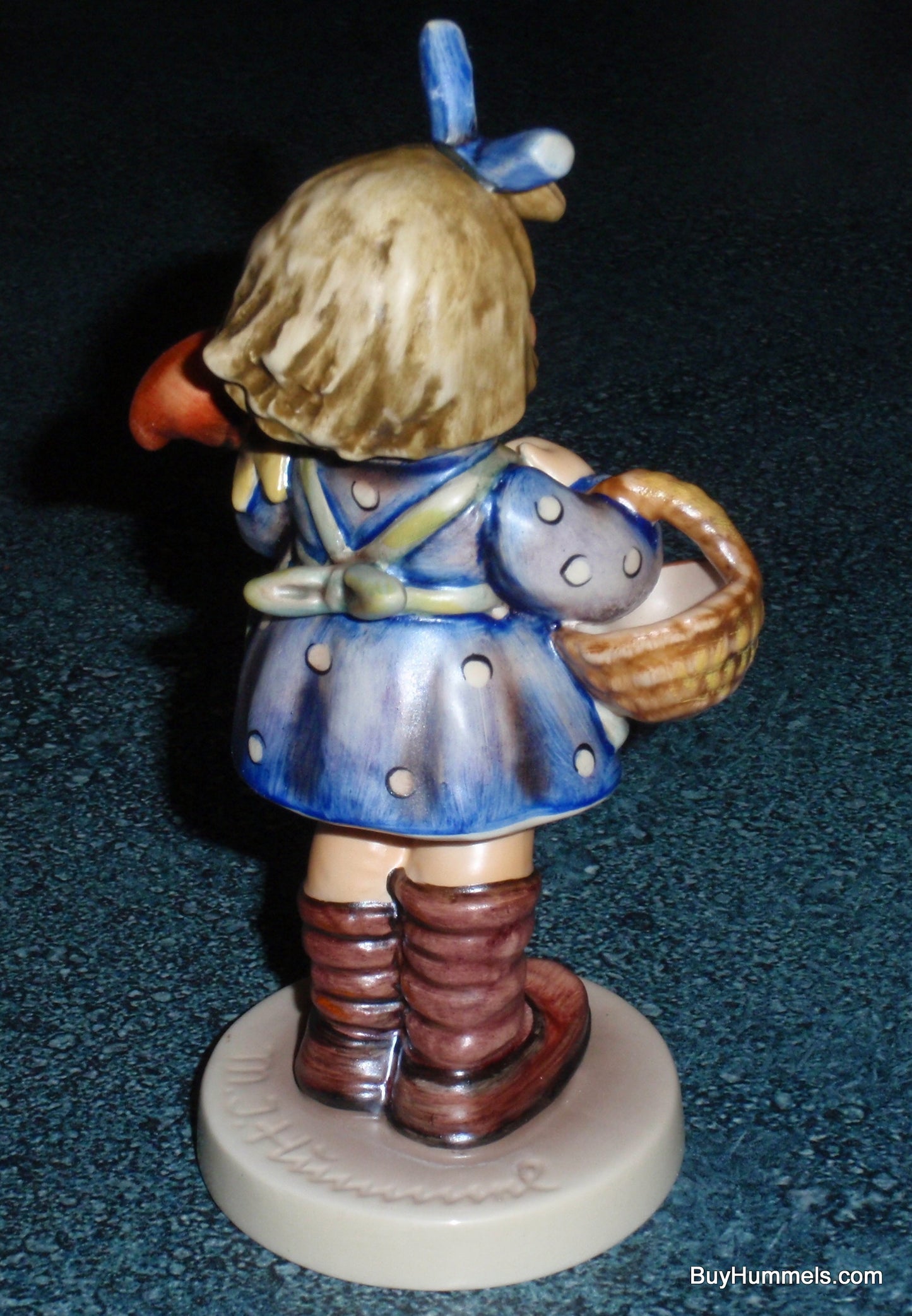 "What Now" Goebel Hummel Figurine #422 - Girl With Basket And Doll!