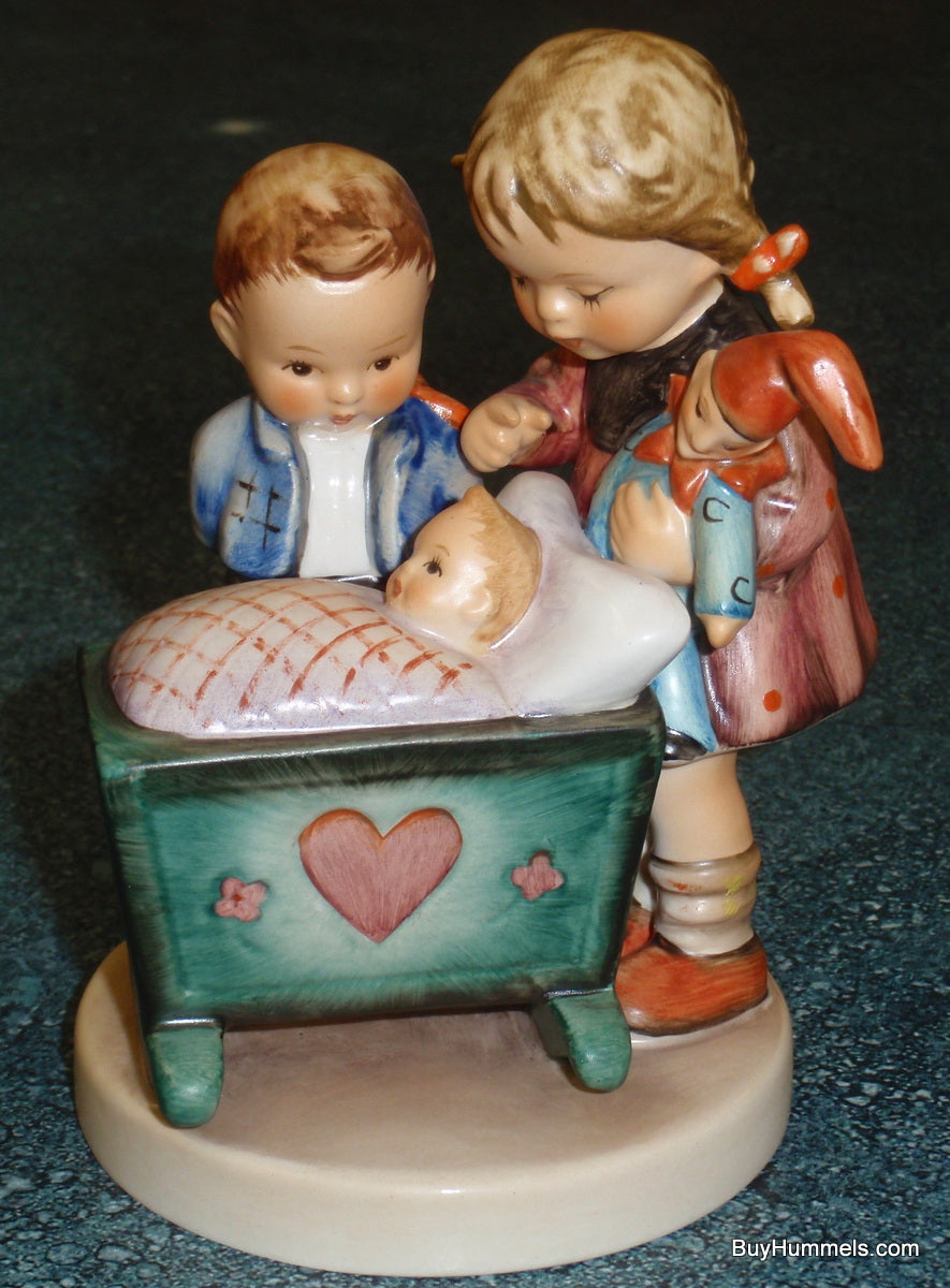 "Blessed Event" Goebel Hummel Figurine #333 - Siblings With Little Newborn Baby!