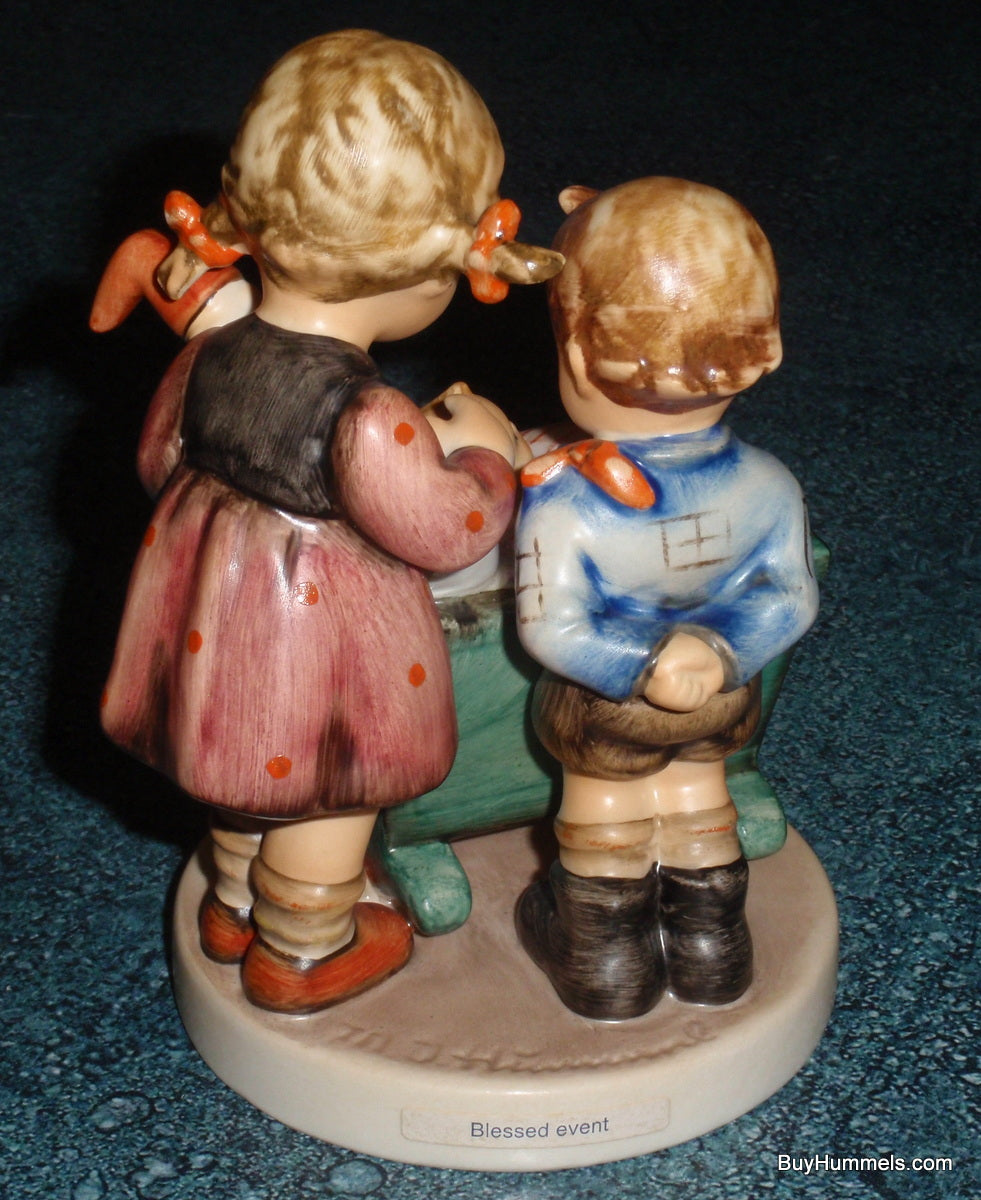"Blessed Event" Goebel Hummel Figurine #333 - Siblings With Little Newborn Baby!