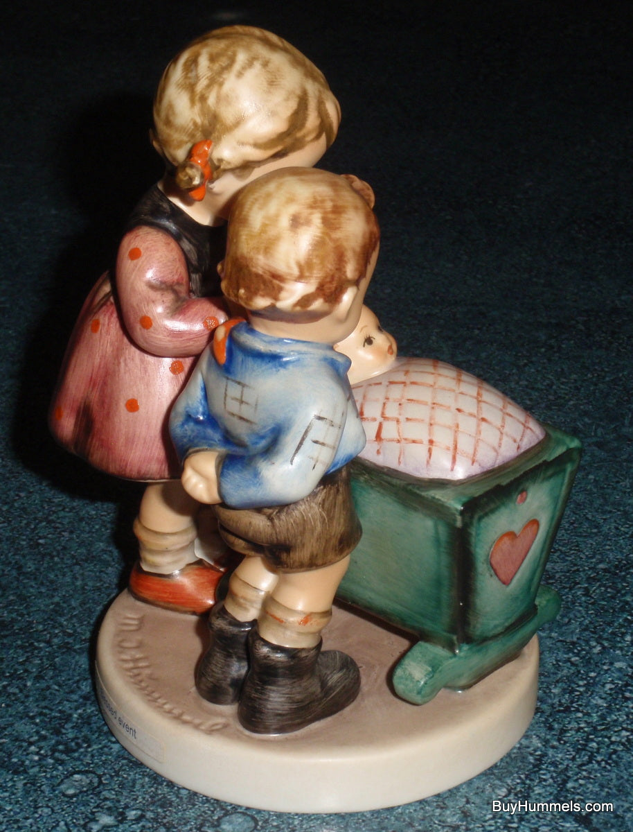"Blessed Event" Goebel Hummel Figurine #333 - Siblings With Little Newborn Baby!