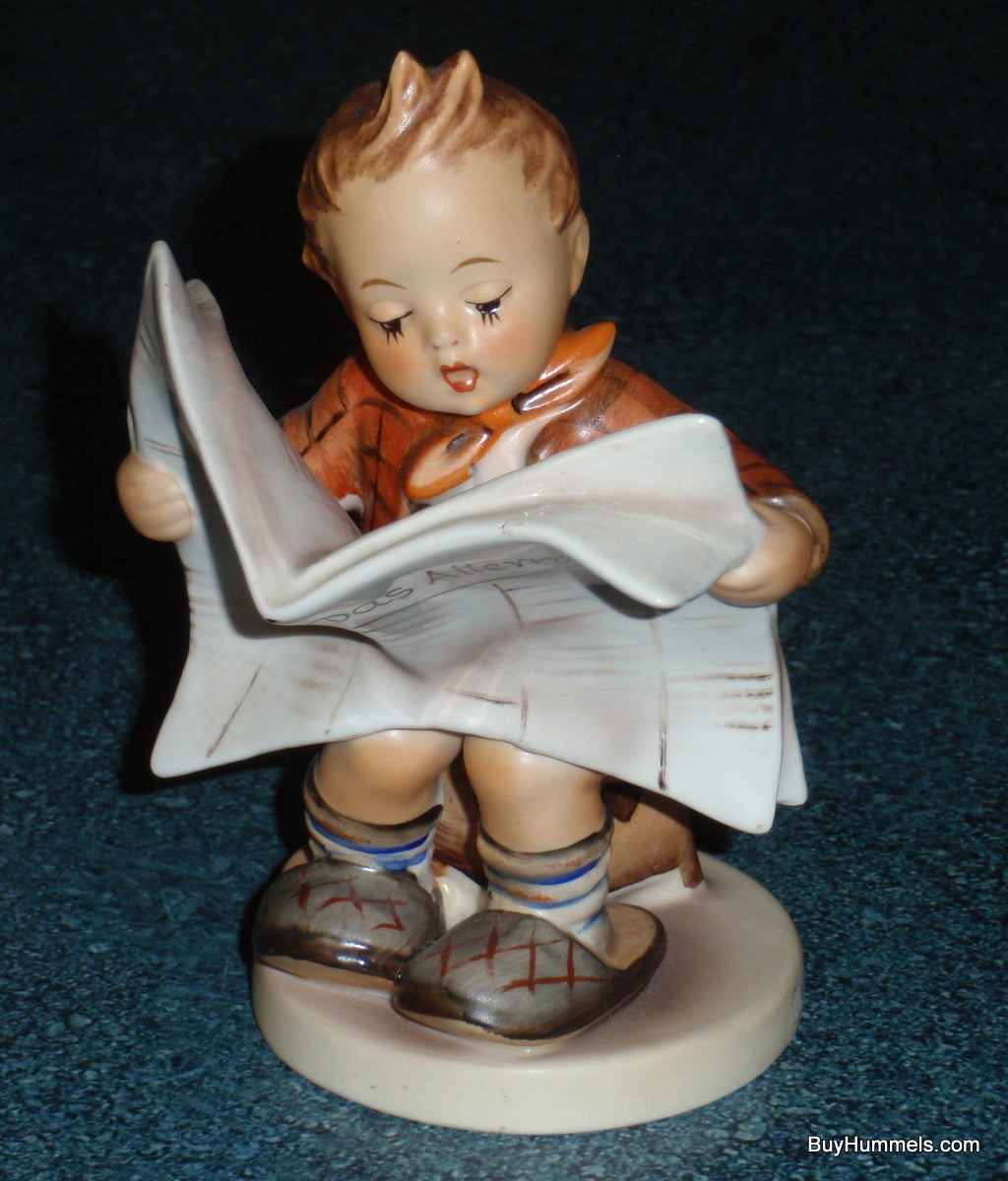 "Latest News" Goebel Hummel Figurine #184 Boy Reading Newspaper CUTE COLLECTIBLE