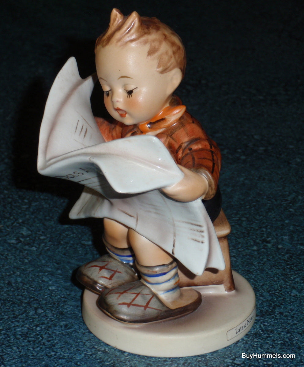 "Latest News" Goebel Hummel Figurine #184 Boy Reading Newspaper CUTE COLLECTIBLE