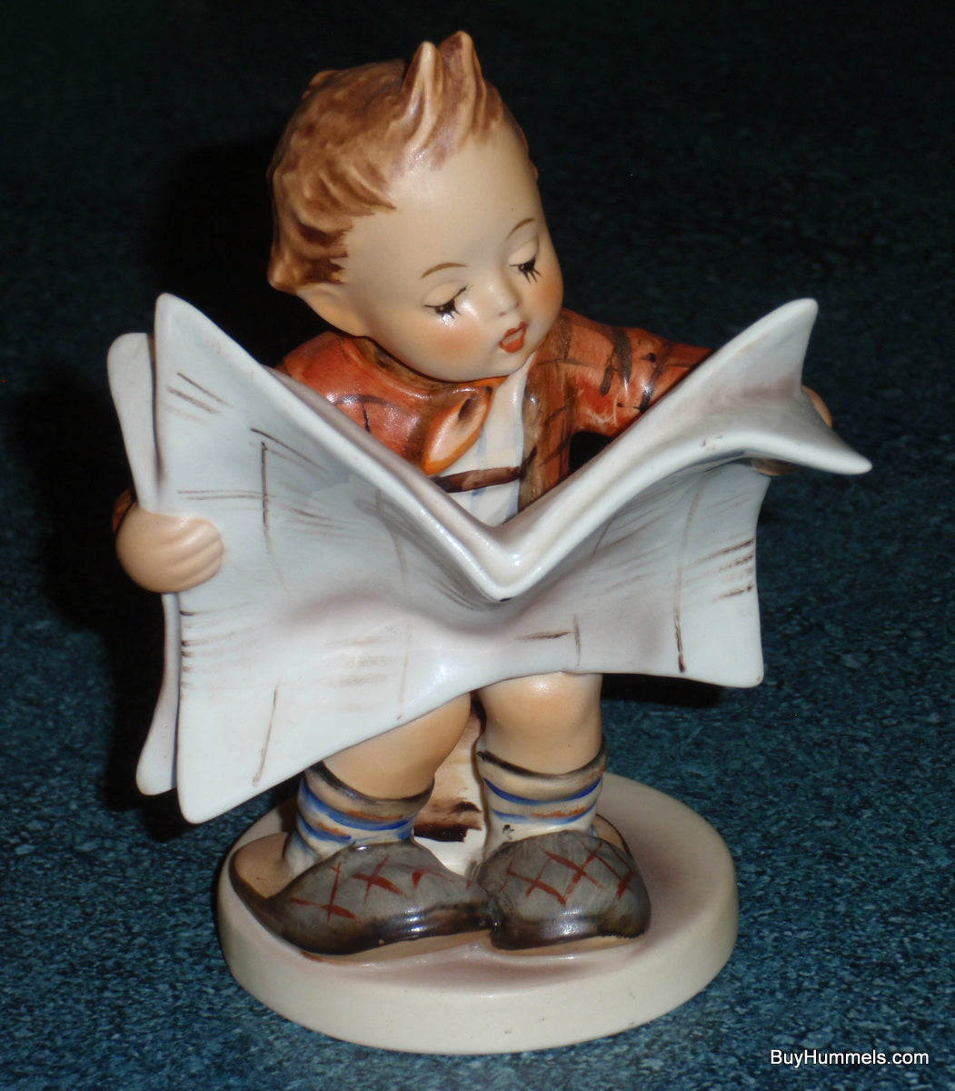 "Latest News" Goebel Hummel Figurine #184 Boy Reading Newspaper CUTE COLLECTIBLE