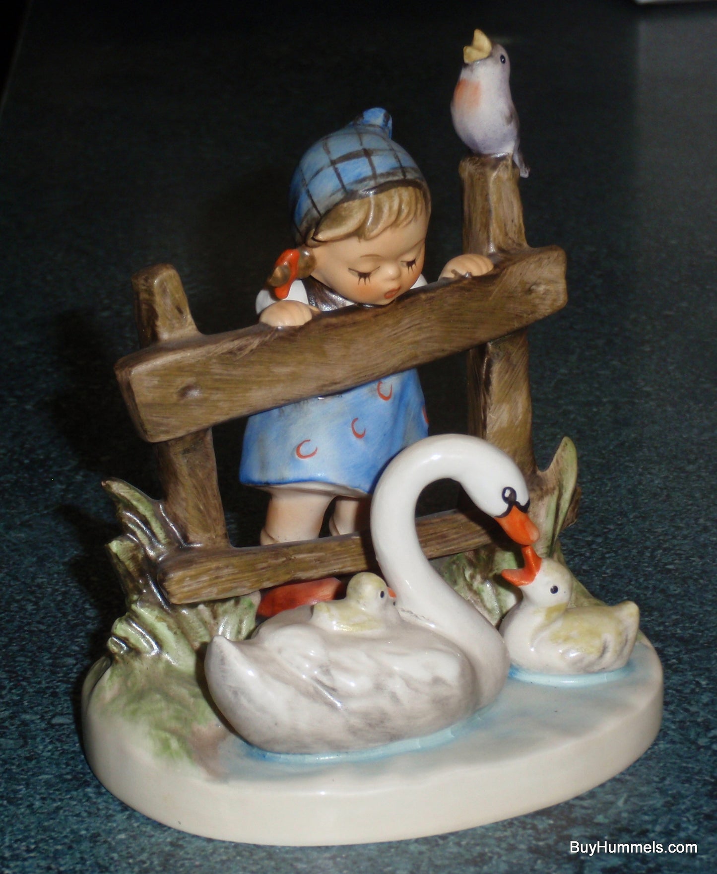 Goebel Hummel Figurine #344 Feathered Friends - Girl With Swans - CUTE GIFT!