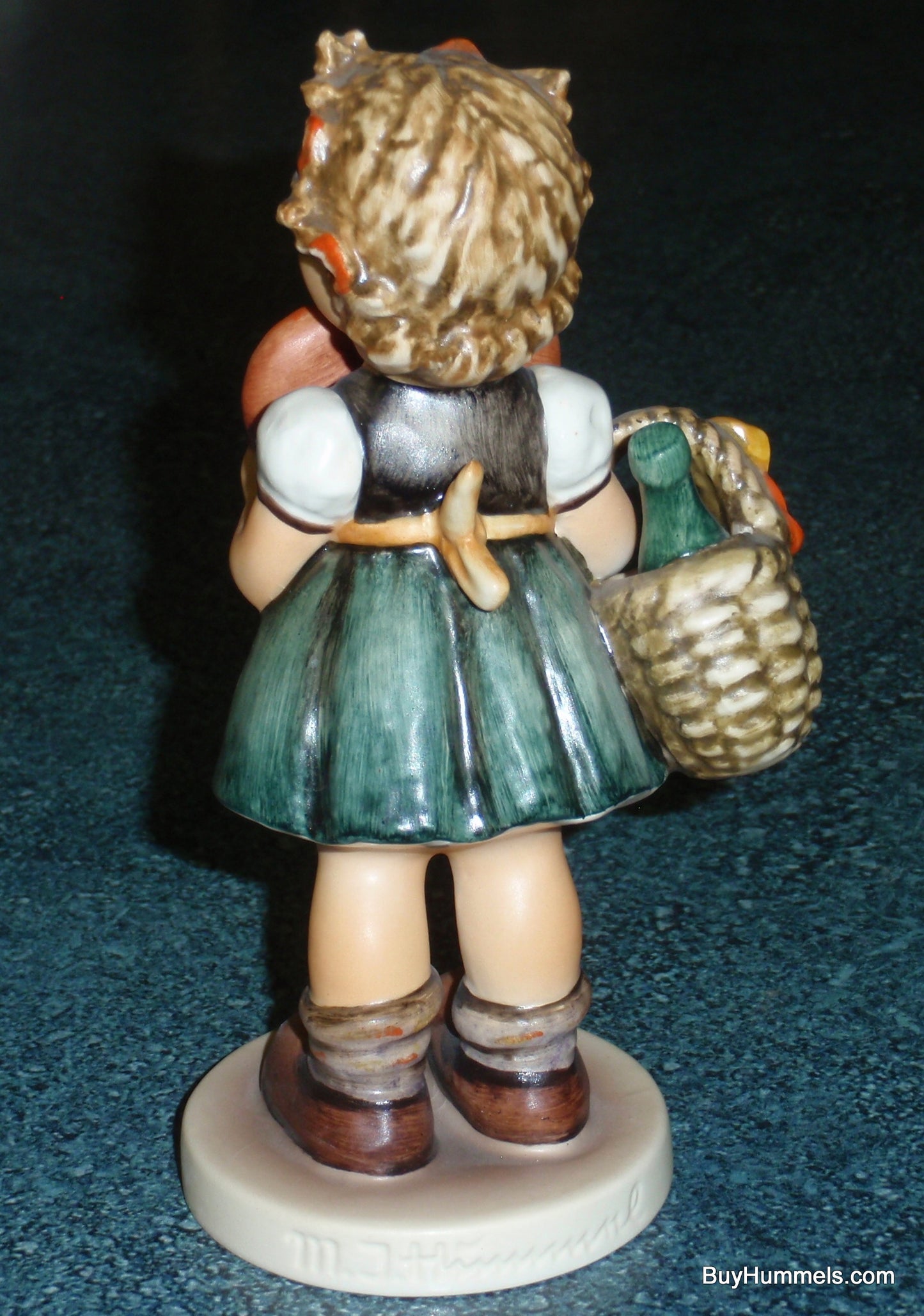 "Valentine Gift" Goebel Hummel Figurine #387 Girl With Wine And Heart