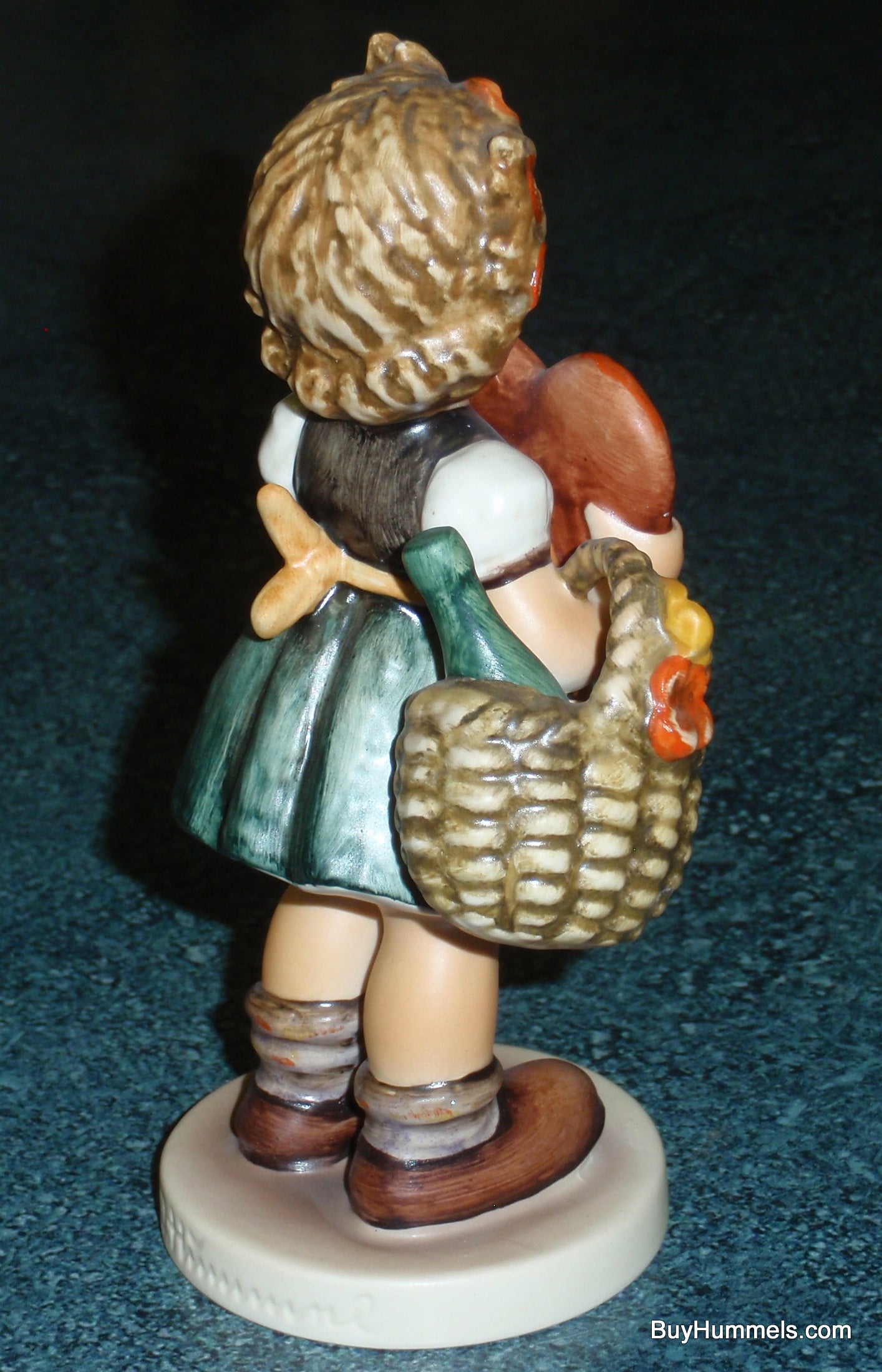 "Valentine Gift" Goebel Hummel Figurine #387 Girl With Wine And Heart