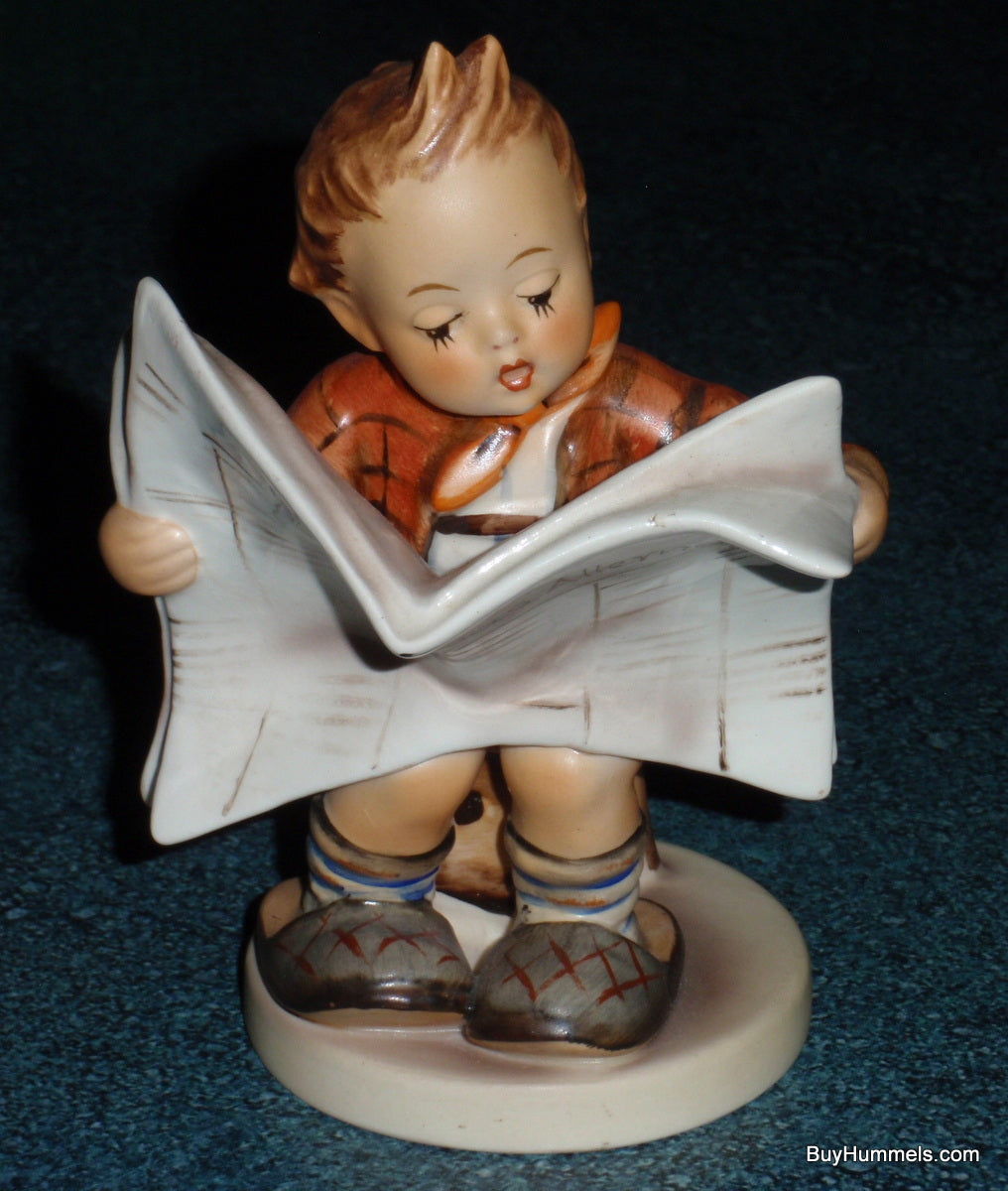 "Latest News" Goebel Hummel Figurine #184 Boy Reading Newspaper CUTE COLLECTIBLE
