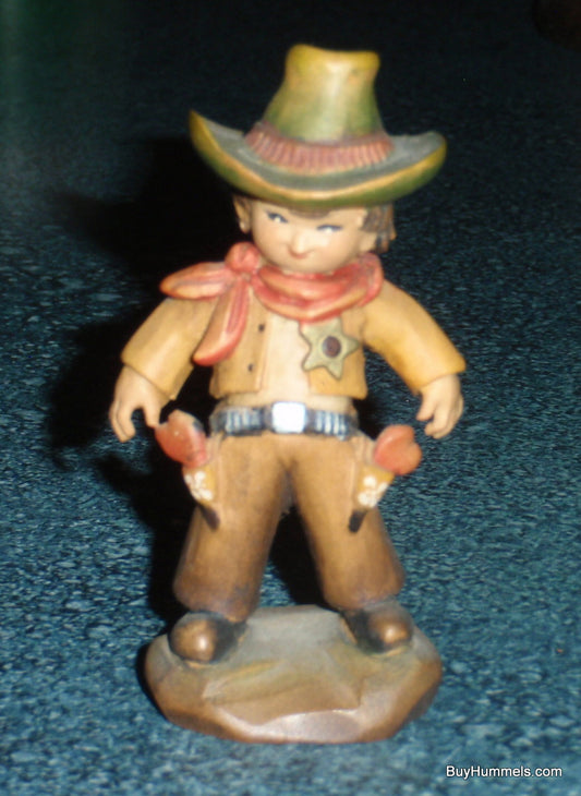 ANRI FERRANDIZ 3" COWBOY WOOD CARVED FIGURINE MADE IN ITALY - FATHER'S DAY GIFT!