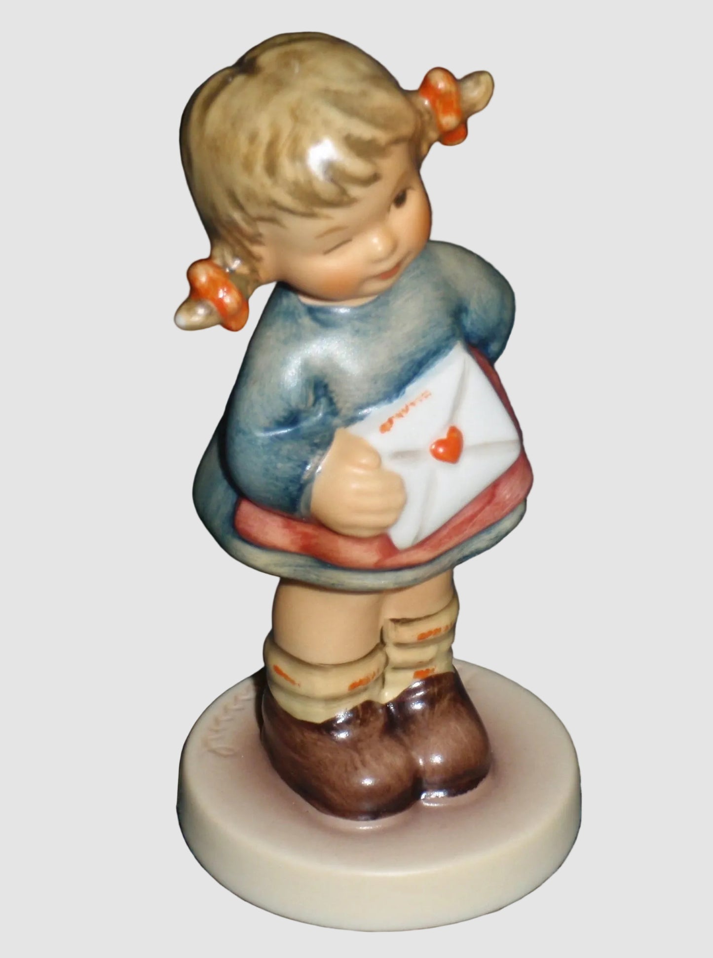 Goebel Hummel 2050/A Messages of Love Girl in Blue Dress with Letter Figurine