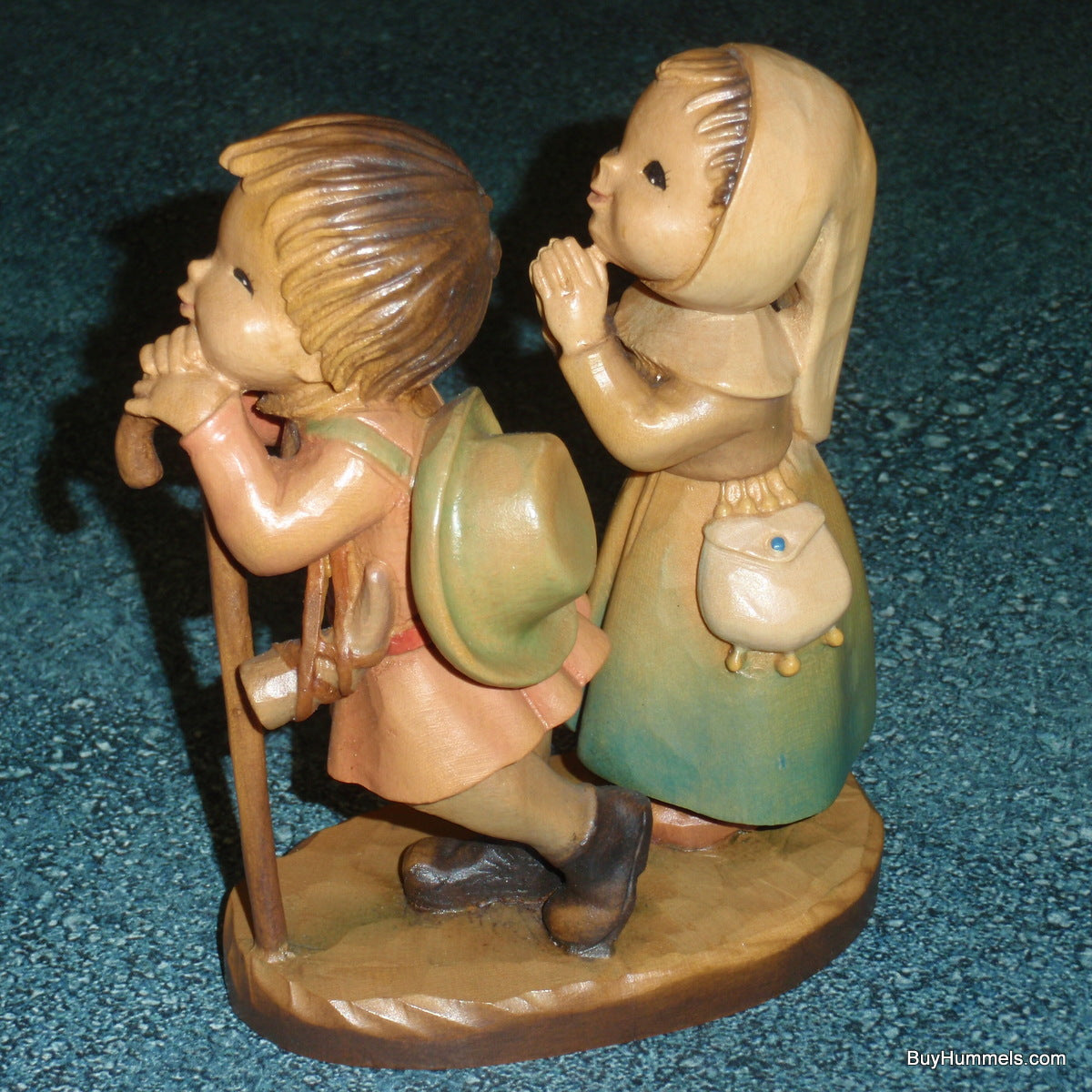 Anri Ferrandiz Reverence Wood Carving Children Praying Signed by Ulrich Bernardi