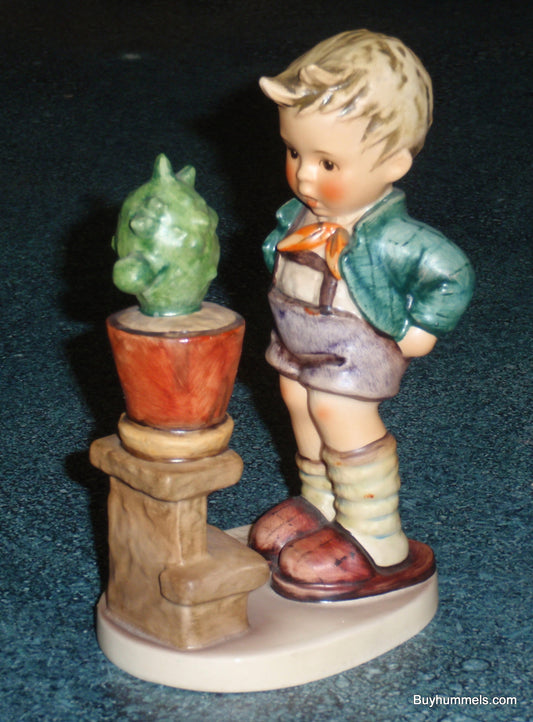 "Confidentially" Goebel Hummel Figurine #314 Boy Talking To Cactus - CUTE GIFT!