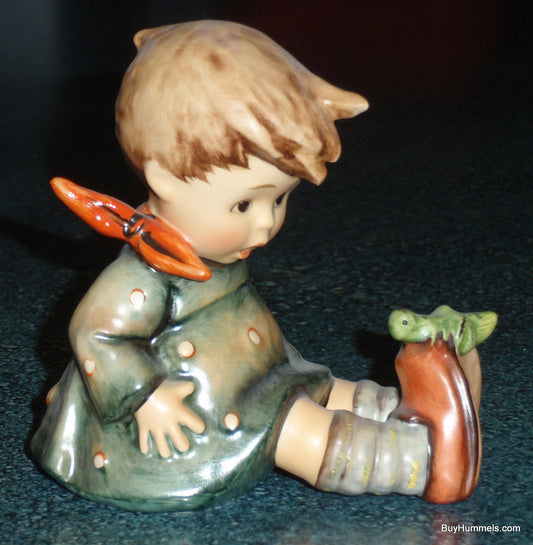 "Friend Or Foe?" Goebel Hummel Figurine #461 - Boy With Grasshopper On His Shoe!