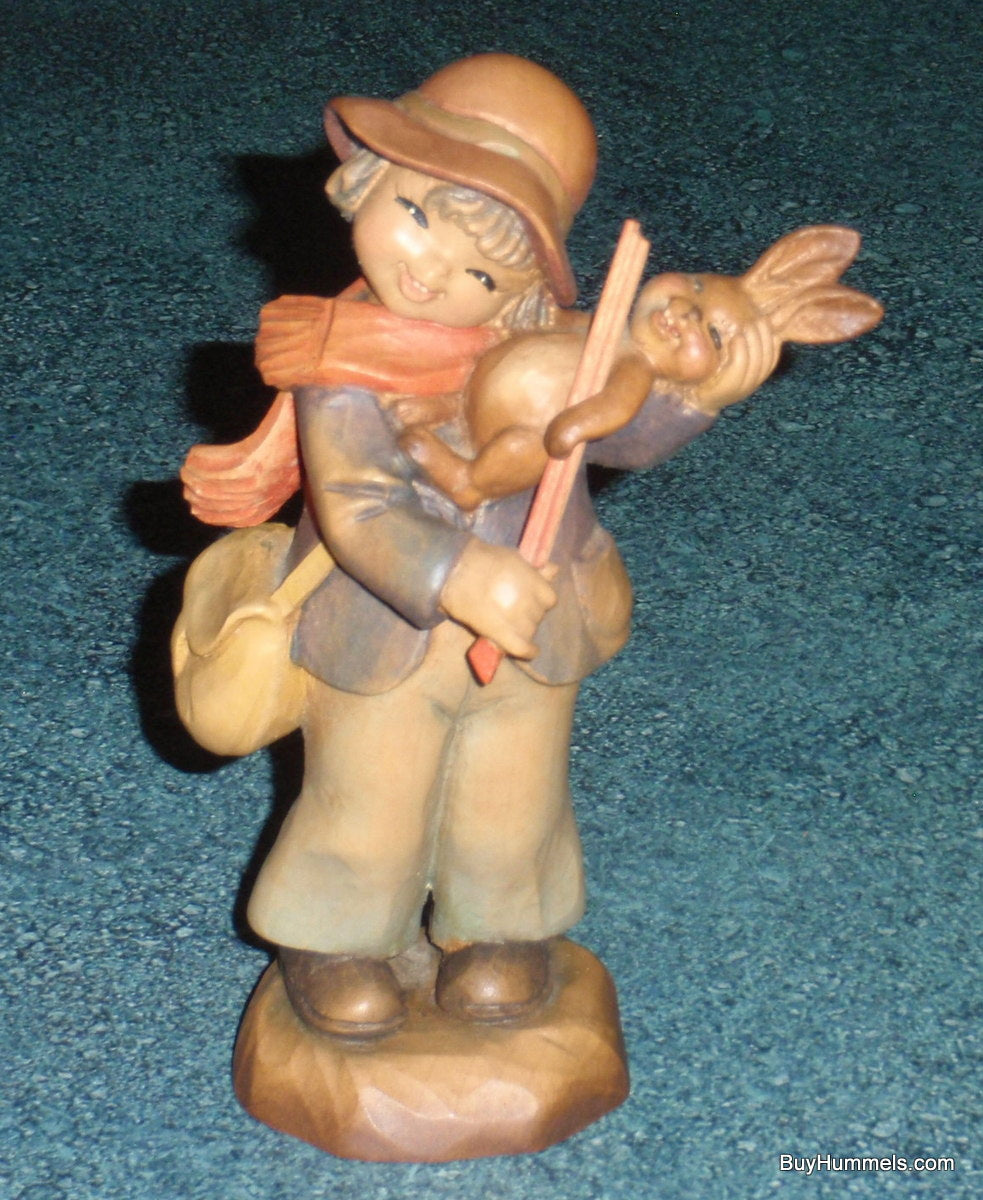 Merry Melody 6” Ferrandiz ANRI Woodcarving - Boy Playing Bunny Rabbit!