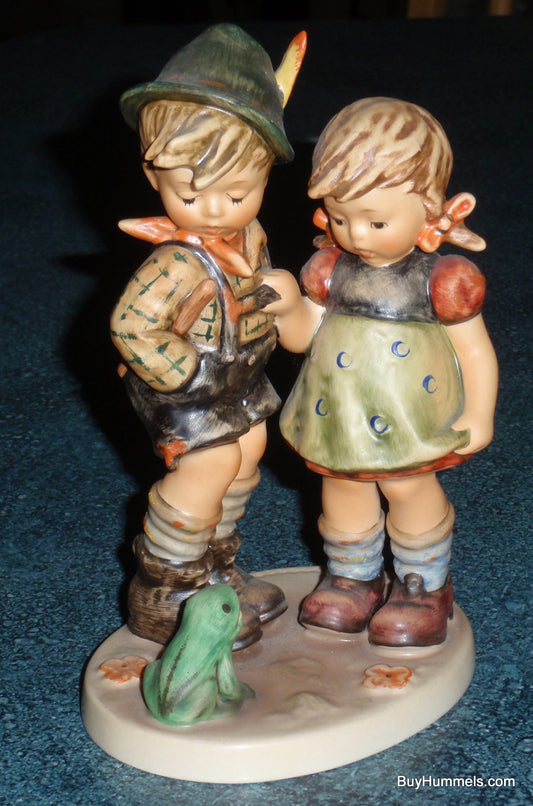 "Timid Little Sister" Hummel Figurine #394 Brother Protecting Sister From Frog!