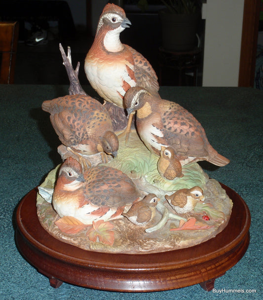 Andrea By Sadek Group of Bob White Quail Large Birds Limited Edition with Base!