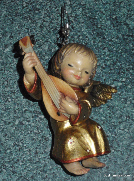 ANRI Woodcarvings Ferrandiz HEAVENLY STRINGS Angel Figurine Christmas Ornament With Original Box - Amazingly Rare Italian Christmas Gift!