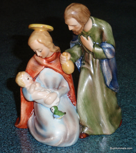 Goebel Holy Family Nativity Figurine HX252 Mary Joseph Baby Jesus with Bird 5 inches