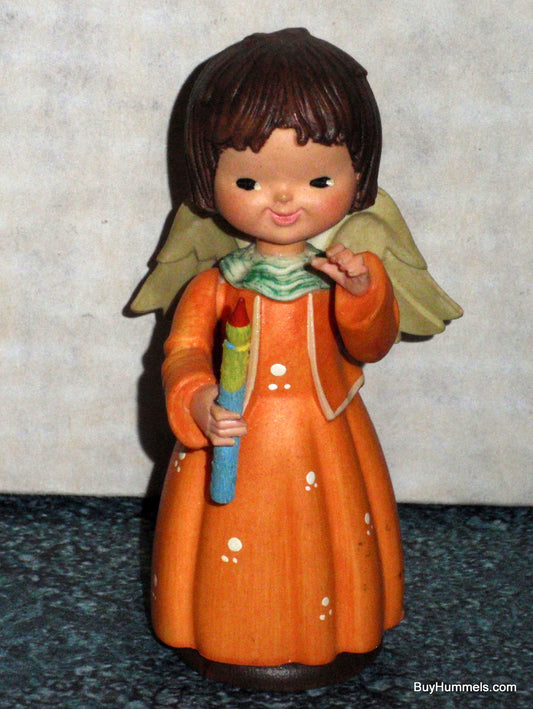 Anri Toriart Angel Figurine With Candle From Angel Orchestra #12003 - Christmas Gift - Made In Italy!