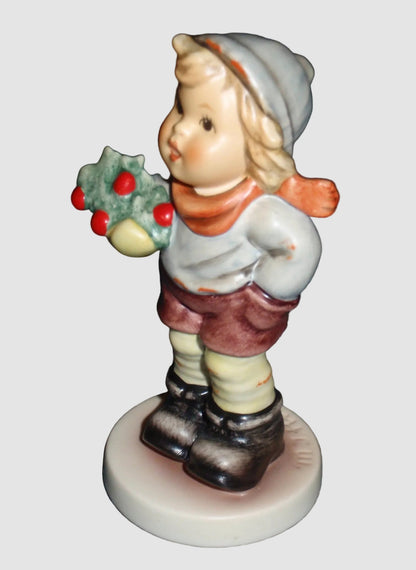 Goebel Hummel Christmas Carol 2073/B Boy with Mistletoe Figurine Helmut Fischer