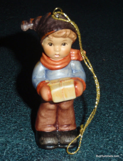 Goebel M.I. Hummel For Me? Ornament Boy with Christmas Gift 2067/B/O - CUTE GIFT