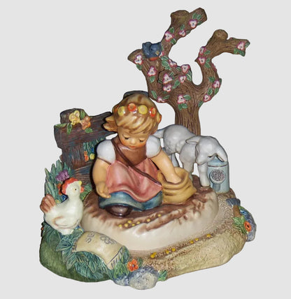 Goebel Hummel "Spring Sowing" Limited Edition Figurine #2086 With Seeds Of Friendship Hummelscape