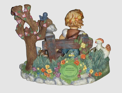 Goebel Hummel "Spring Sowing" Limited Edition Figurine #2086 With Seeds Of Friendship Hummelscape