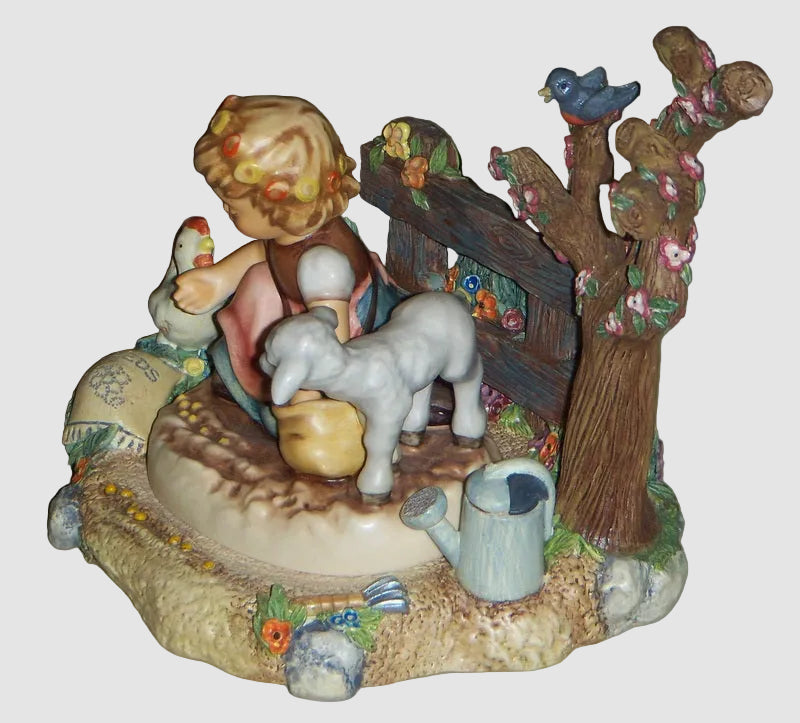 Goebel Hummel "Spring Sowing" Limited Edition Figurine #2086 With Seeds Of Friendship Hummelscape