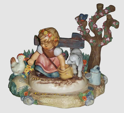 Goebel Hummel "Spring Sowing" Limited Edition Figurine #2086 With Seeds Of Friendship Hummelscape