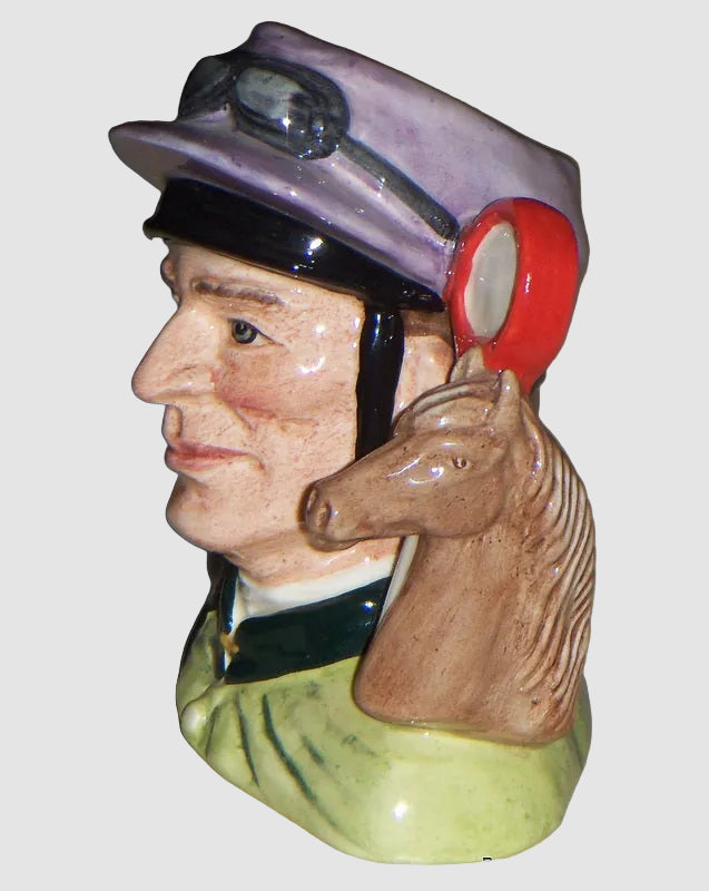 "The Jockey" Royal Doulton Character Toby Jug D6877 - Medium (4")