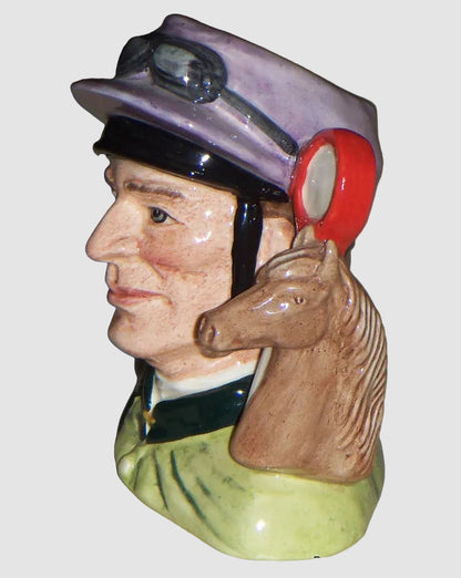 "The Jockey" Royal Doulton Character Toby Jug D6877 - Medium (4")
