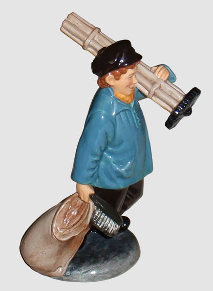 Royal Doulton Master Sweep Figurine HN2205 Chimney Boy Sweep Equipment Occupations Peggy Davies Vintage England