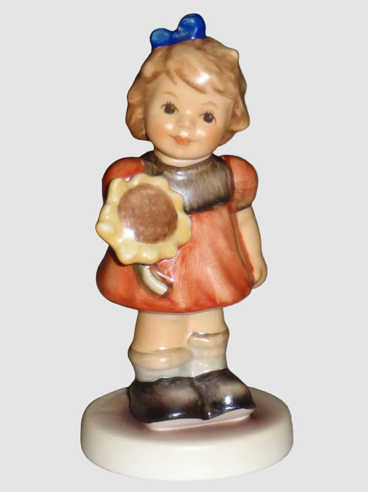 Goebel Hummel Sunflower Girl Figurine 2195/4/0 Sonnenblumenmädchen Helmut Fischer Vintage Germany Porcelain