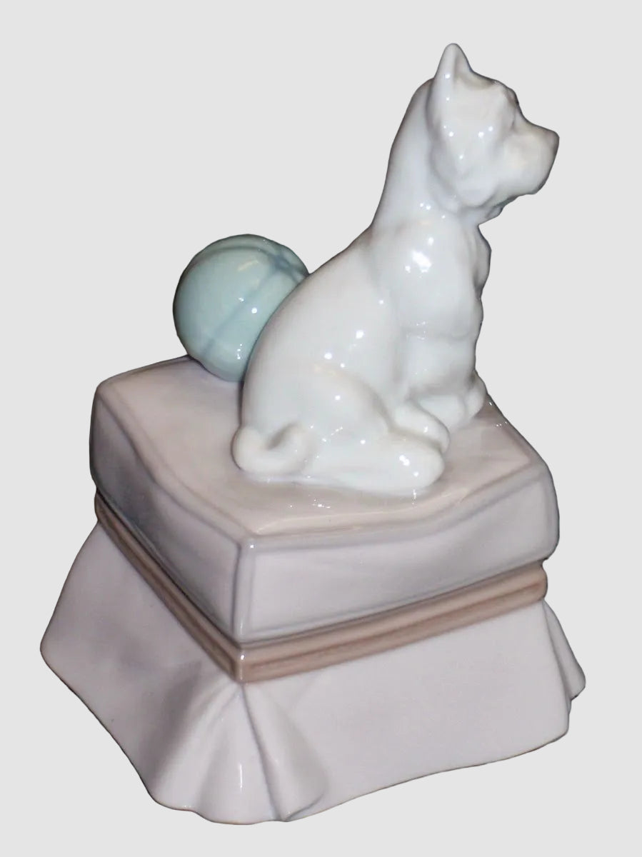 "My Favorite Companion" Lladro Figurine #6985 - Puppy Dog With Ball (4.5")