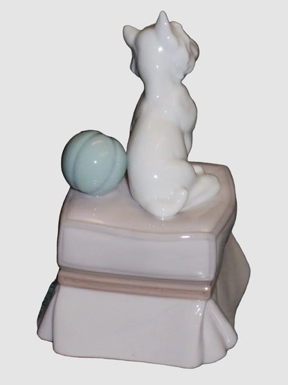 "My Favorite Companion" Lladro Figurine #6985 - Puppy Dog With Ball (4.5")