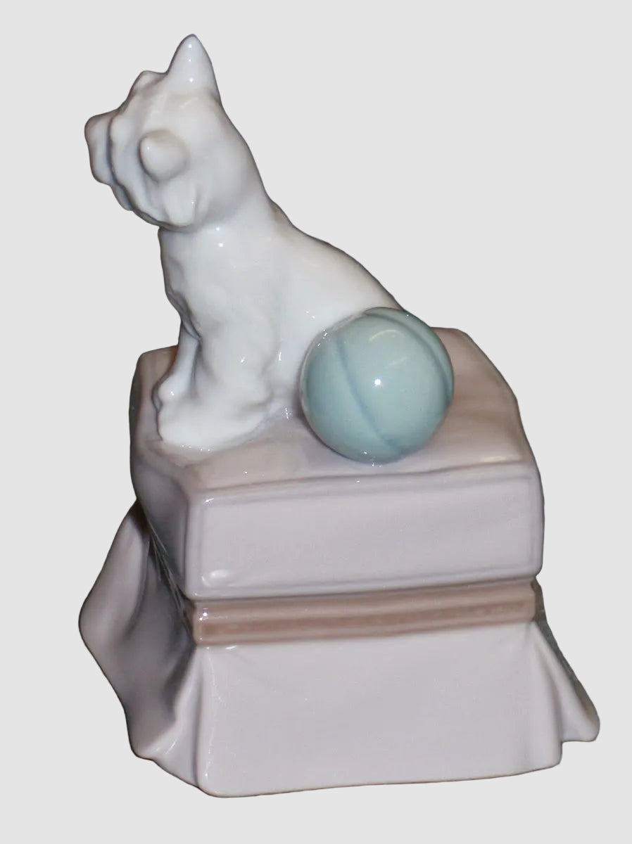 "My Favorite Companion" Lladro Figurine #6985 - Puppy Dog With Ball (4.5")