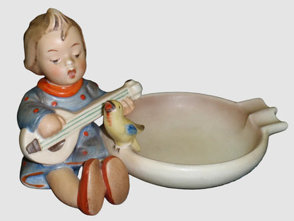 "Joyful" Goebel Hummel Ashtray Figurine #33 (3.5" x 6" TMK-2 Full Bee)
