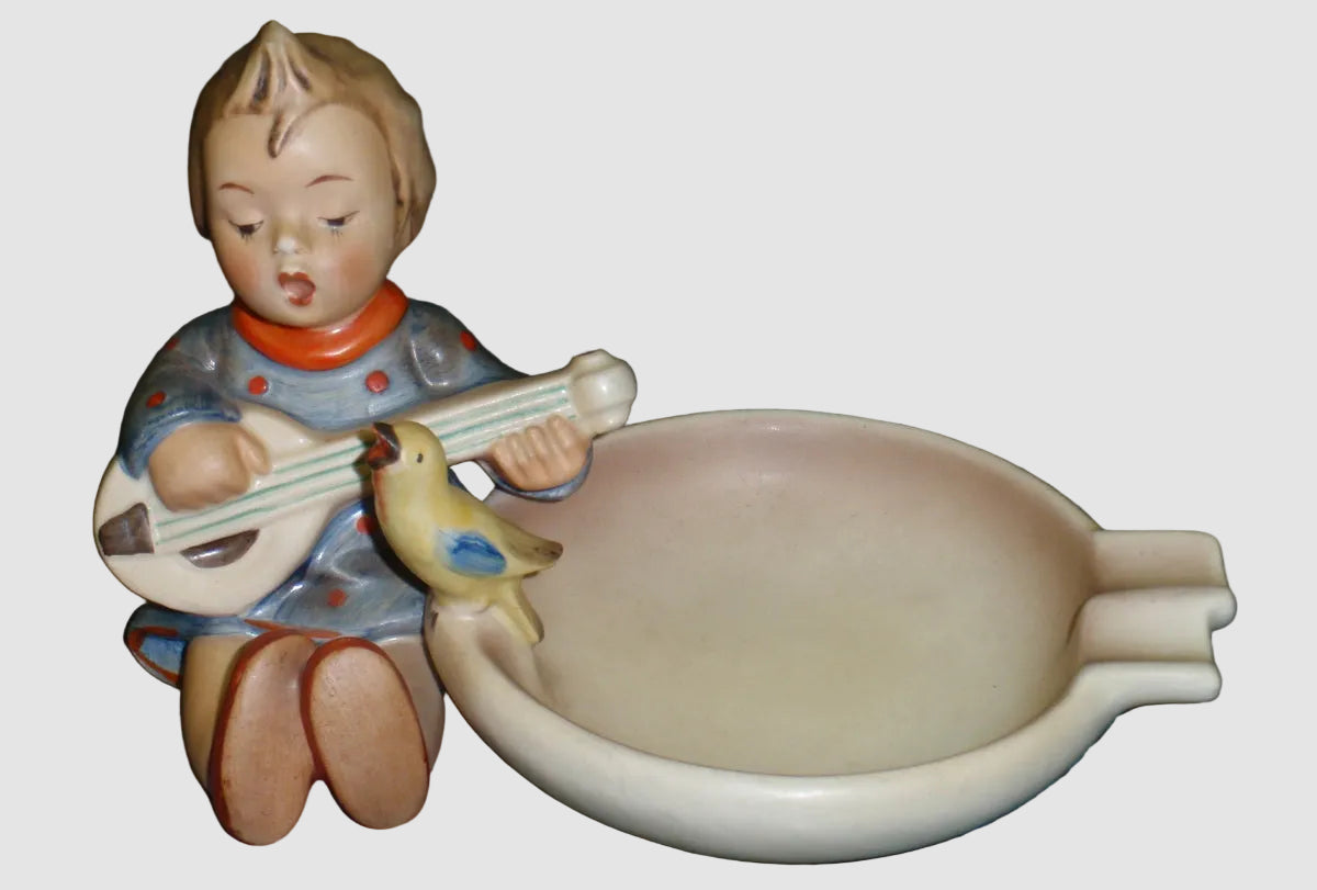 "Joyful" Goebel Hummel Ashtray Figurine #33 (3.5" x 6" TMK-2 Full Bee)