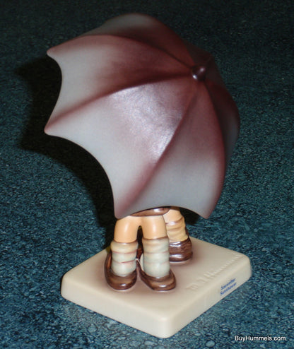 "Sunshower" Goebel Hummel Umbrella Figurine #634 2/0 - Two Children Under Big Purple Umbrella!