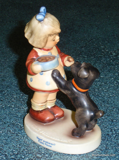 "Puppy Pause" Goebel Hummel #2032 – Girl Feeding Puppy