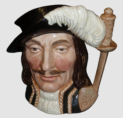 "Athos" The Three Musketeers Royal Doulton Character Jug D6439 Large (7.25")