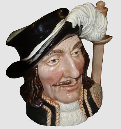 "Athos" The Three Musketeers Royal Doulton Character Jug D6439 Large (7.25")
