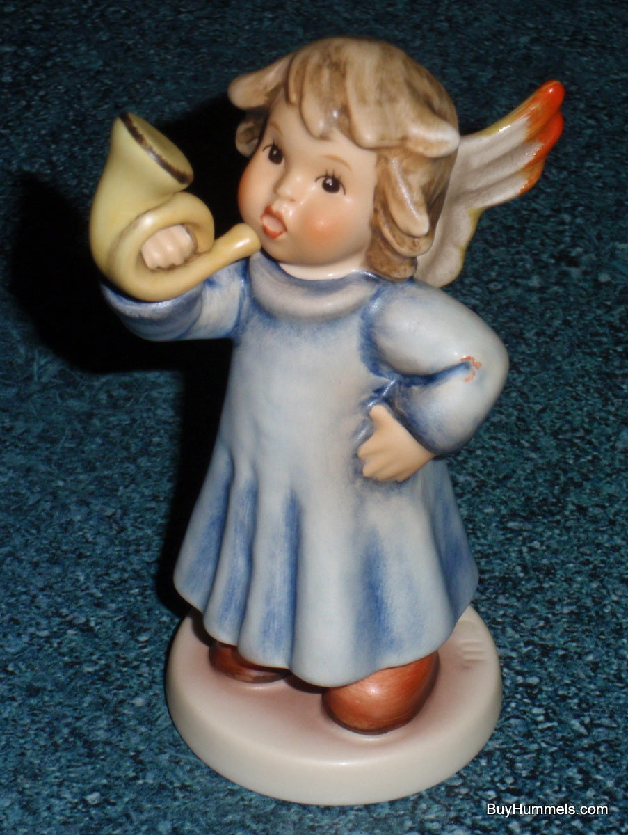 "Heavenly Horn Player" Goebel Hummel Angel Figurine #2096/J - TMK8 - First Issue Millennium