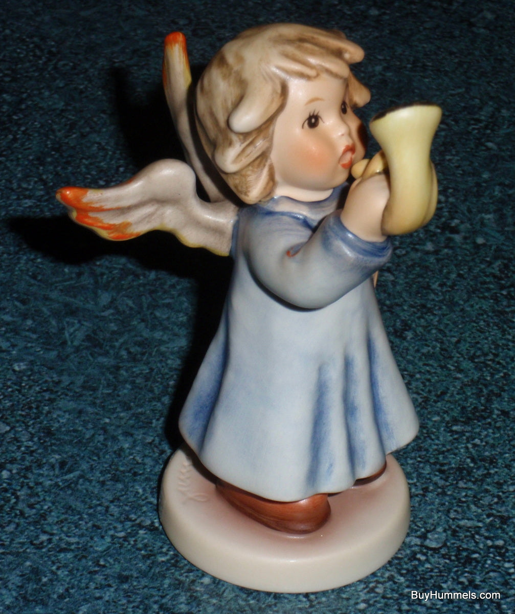 "Heavenly Horn Player" Goebel Hummel Angel Figurine #2096/J - TMK8 - First Issue Millennium
