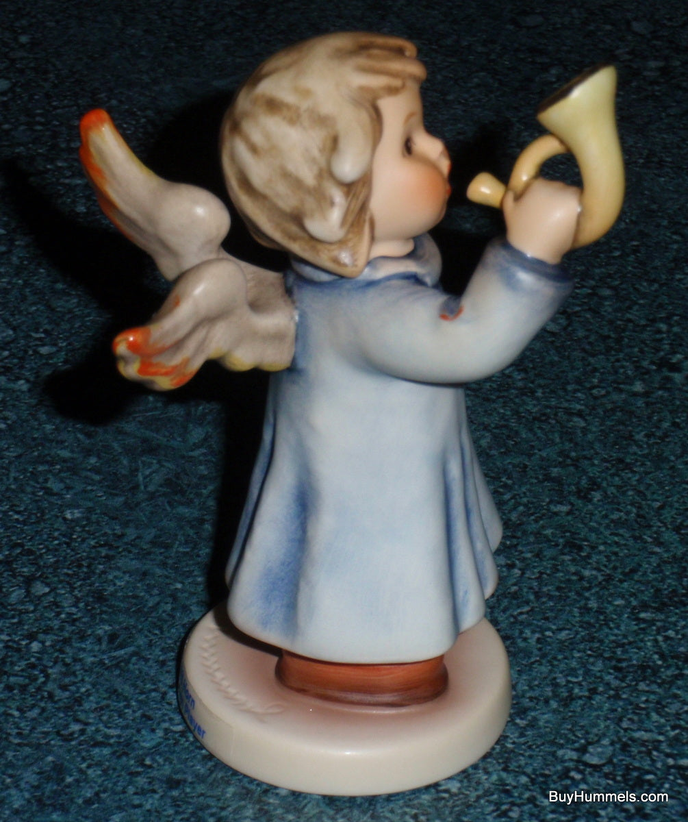 "Heavenly Horn Player" Goebel Hummel Angel Figurine #2096/J - TMK8 - First Issue Millennium