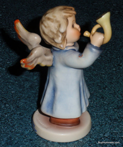 "Heavenly Horn Player" Goebel Hummel Angel Figurine #2096/J - TMK8 - First Issue Millennium
