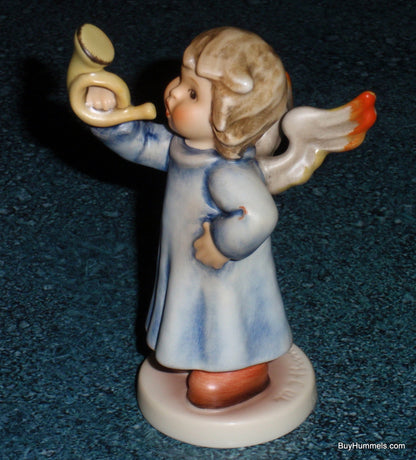 "Heavenly Horn Player" Goebel Hummel Angel Figurine #2096/J - TMK8 - First Issue Millennium