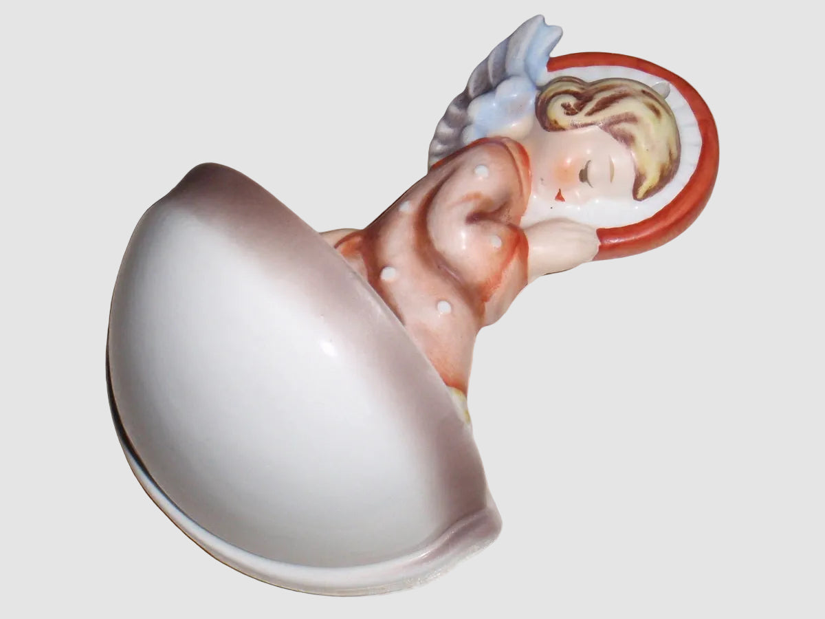 "Angel At Prayer" Goebel Hummel Holy Water Font Wall Plaque #91/B (4.75")