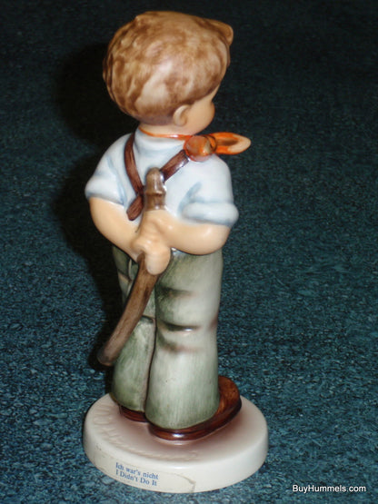 "I Didn't Do It" Goebel Hummel Figurine #626 TMK7 - Little Boy With Bow - CUTE!