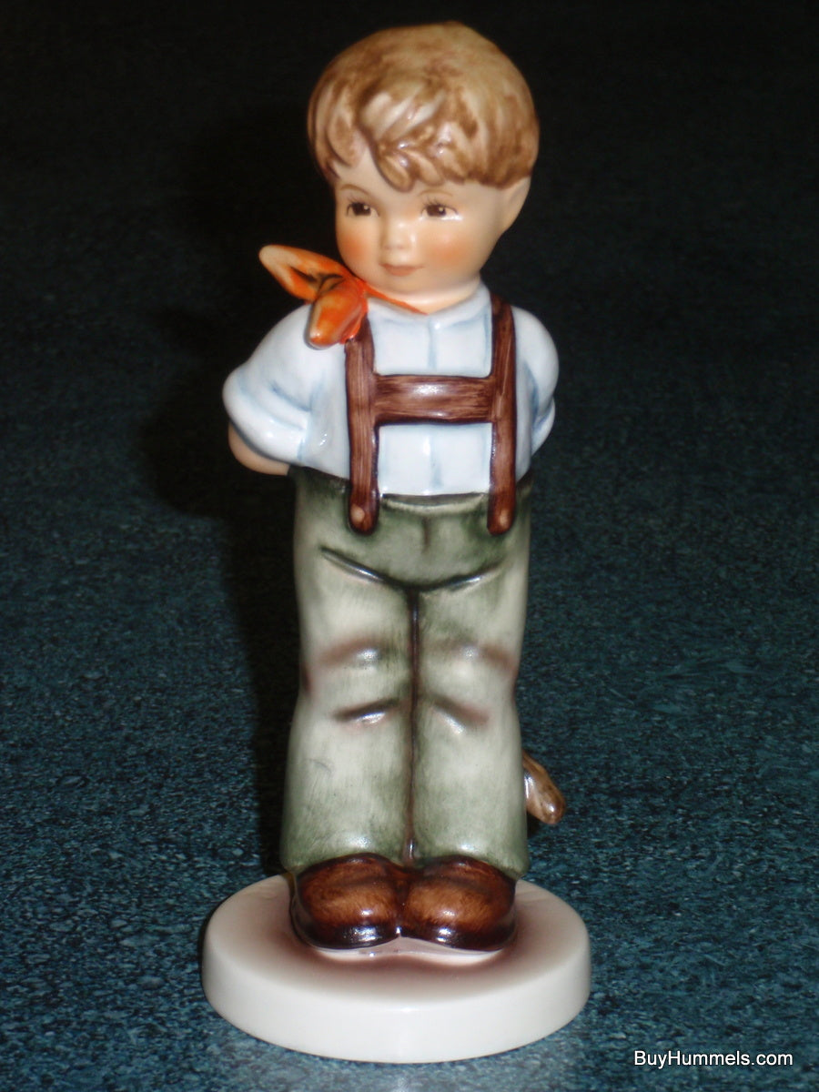 "I Didn't Do It" Goebel Hummel Figurine #626 TMK7 - Little Boy With Bow - CUTE!