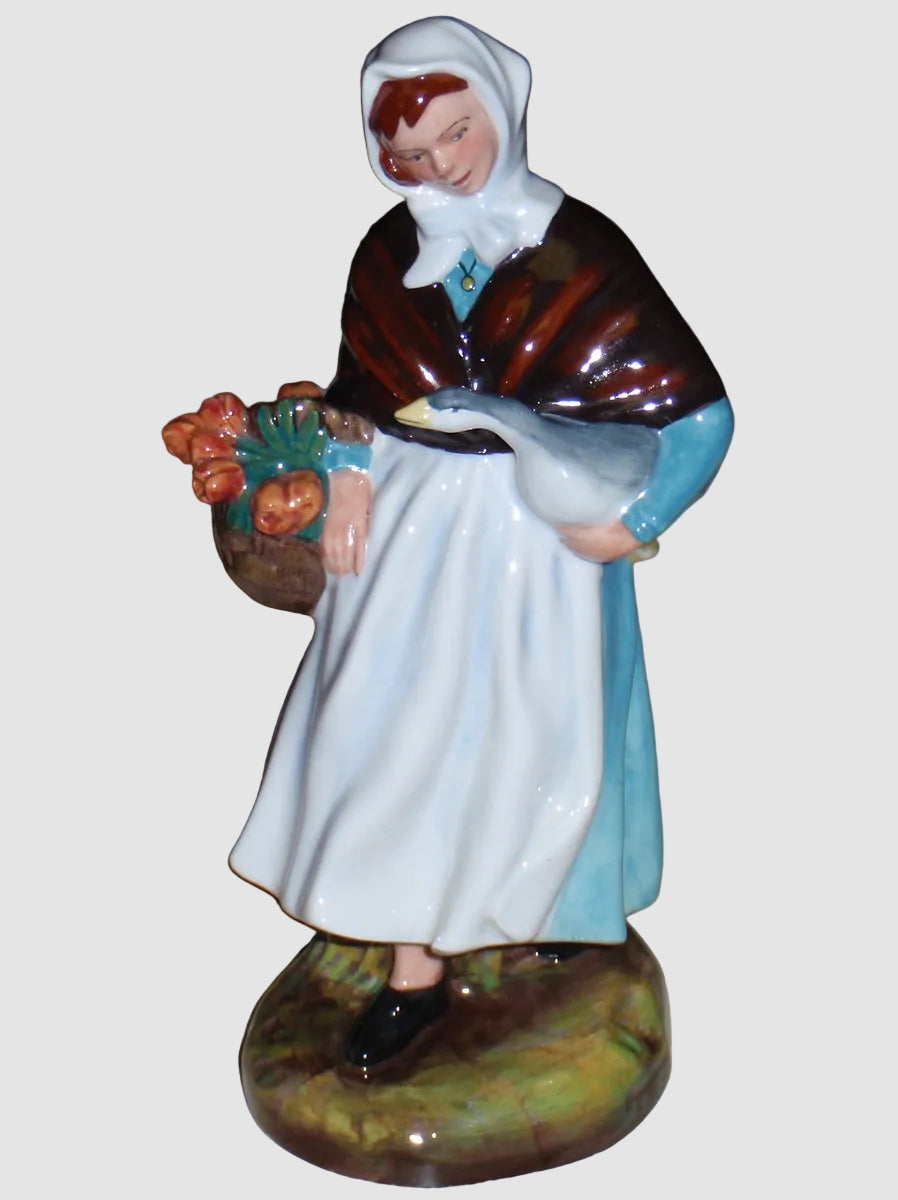 "Country Lass" Royal Doulton Figurine HN1991 - Girl with Goose (7.5")